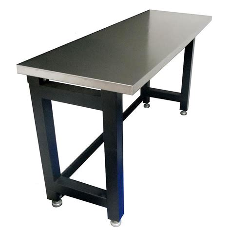 workbench with stainless steel top